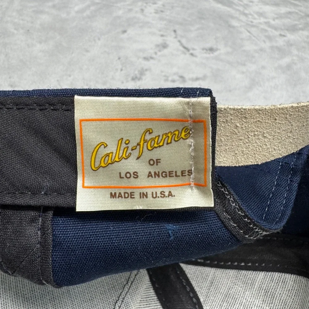 Navy Blue Halekulani Orchid Rope Hat Cali Fame Los Angeles Made in USA Men - Picture 10 of 10